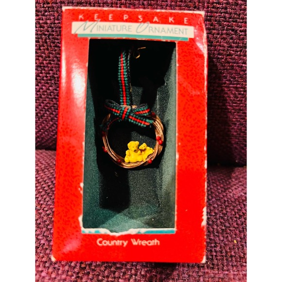 Hallmark, miniature ornament country wreath - Picture 4 of 4